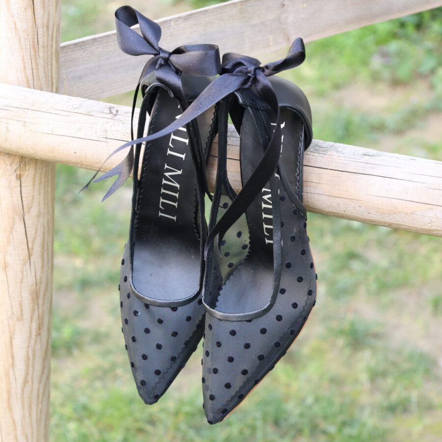 Arka kurdeleli Abiye Stiletto Ayakkabı