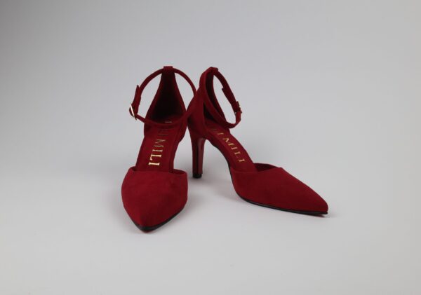 9 cm ince topuklu bağcıklı abiye stiletto ayakkabı