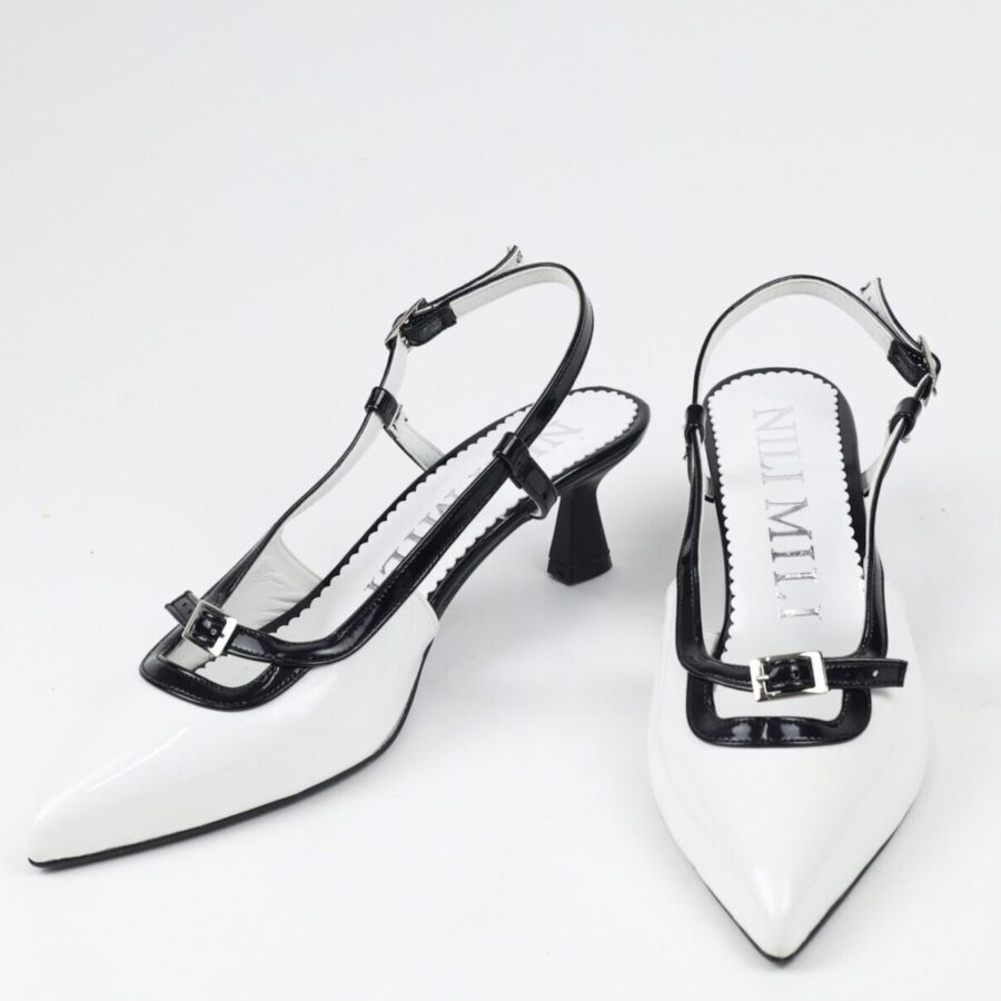 Dekolte Rugan Arka Açık 5 cm Topuklu Bağcıklı Stiletto Abiye Topuklu ayakkabı