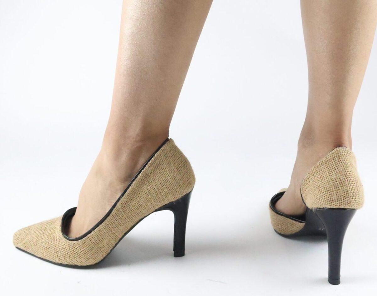 Yan hasır İtaly stiletto Abiye İnce Topuklu Ayakkabı